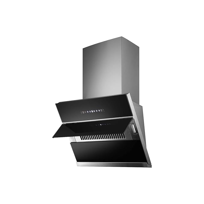 KAFF RUBEL DHC 60 Kitchen Chimney, Filter-Less + Dry Heat Auto Clean | Gesture Control | Automatic Open Glass Panel (Amazon Exclusive)