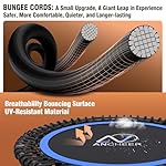 ANCHEER Rebounder Trampoline 40" Bungee Rebounder with 4-Level Adjustable Handle,Mini Trampoline Max 400 LBS Heavy-Duty Fitness Trampoline, Waterproof UV-Resistant Indoor Outdoor Exercise Trampoline - Image 2