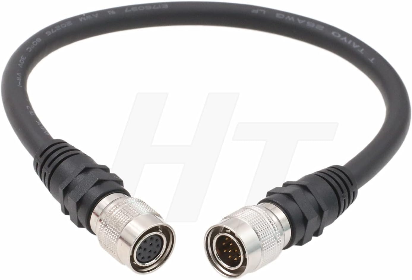 HangTon 12 Pin Hirose Male to Female Cable for Hitachi Panasonic Sony CCD Camera CCXC-12P DXC-950 990 30cm HR10A-10P-12P to HR10A-10P-12S