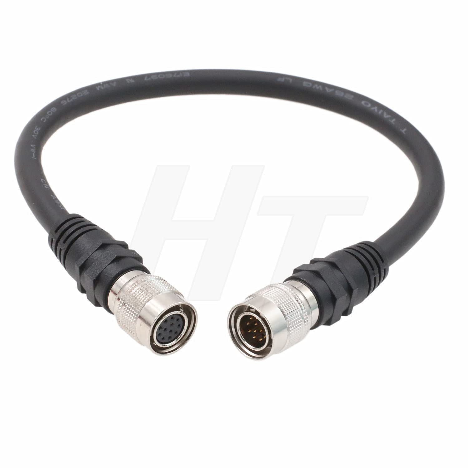 HangTon 12 Pin Hirose Male to Female Cable for Hitachi Panasonic Sony CCD Camera CCXC-12P DXC-950 990 30cm HR10A-10P-12P to HR10A-10P-12S