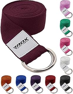RDX 8ft Yoga Strap with D-Ring Buckle, Durable Polyester Cotton Adjustable Belts for Stretching Pilates Dance Gymnastics General Fitness Holding Poses Flexibility Physical Therapy, Home Gym Workout