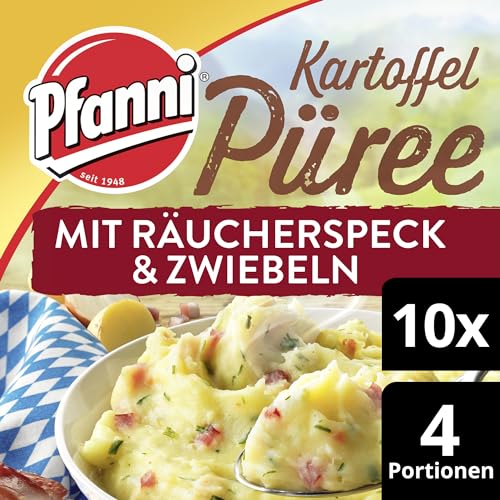 Pfanni Kartoffelpüree mit Räucherspeck und Zwiebeln, 10 x 2x2 Portionen (10 x 700 ml) – Bild 4