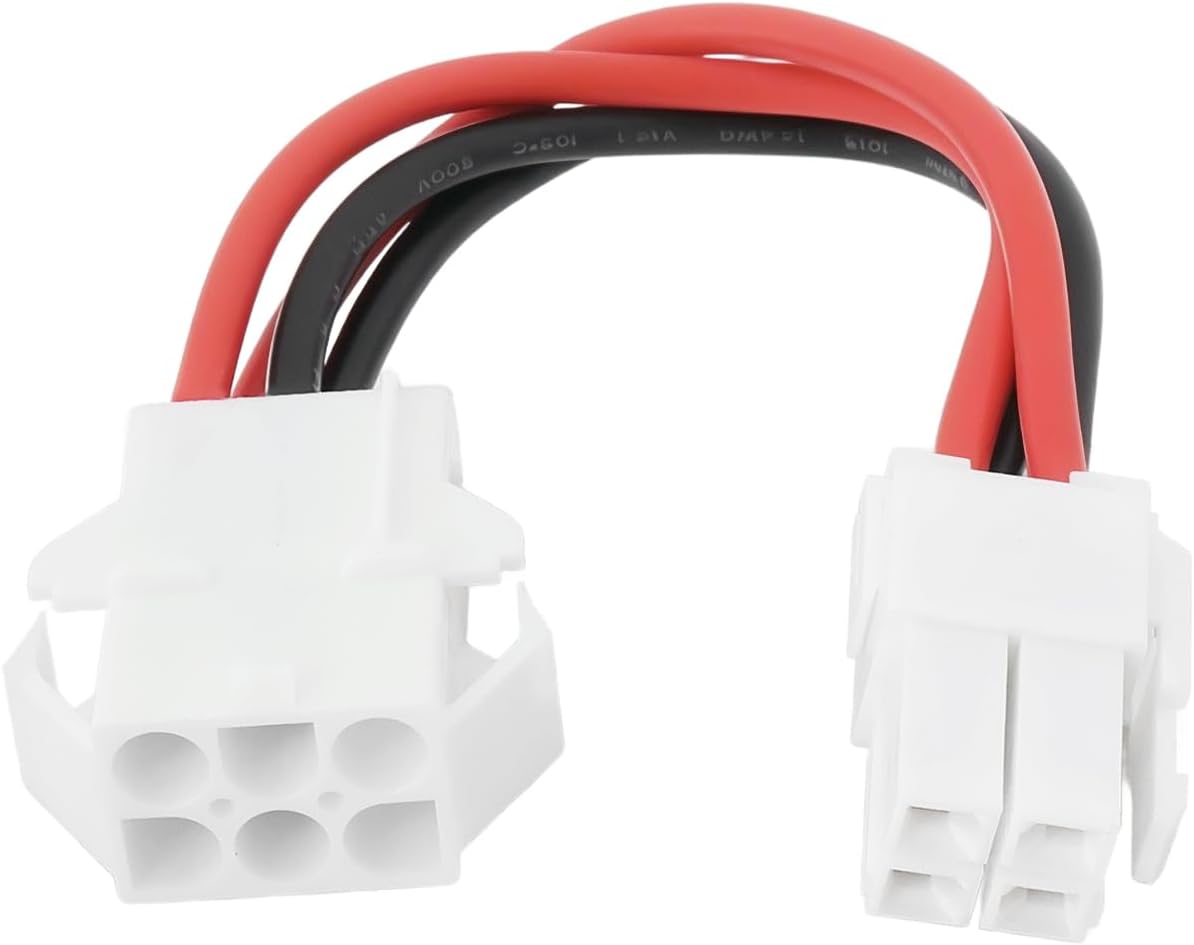 SING F LTD 1pc 12V PSU Power Cable Adapter 6 Pin to 4 Pin 14AWG Car Radio Power Cable Compatible with ICOM Compatible with Kenwood Compatible with Yaesu Radio PS85 PS125 PS30 (17cm)