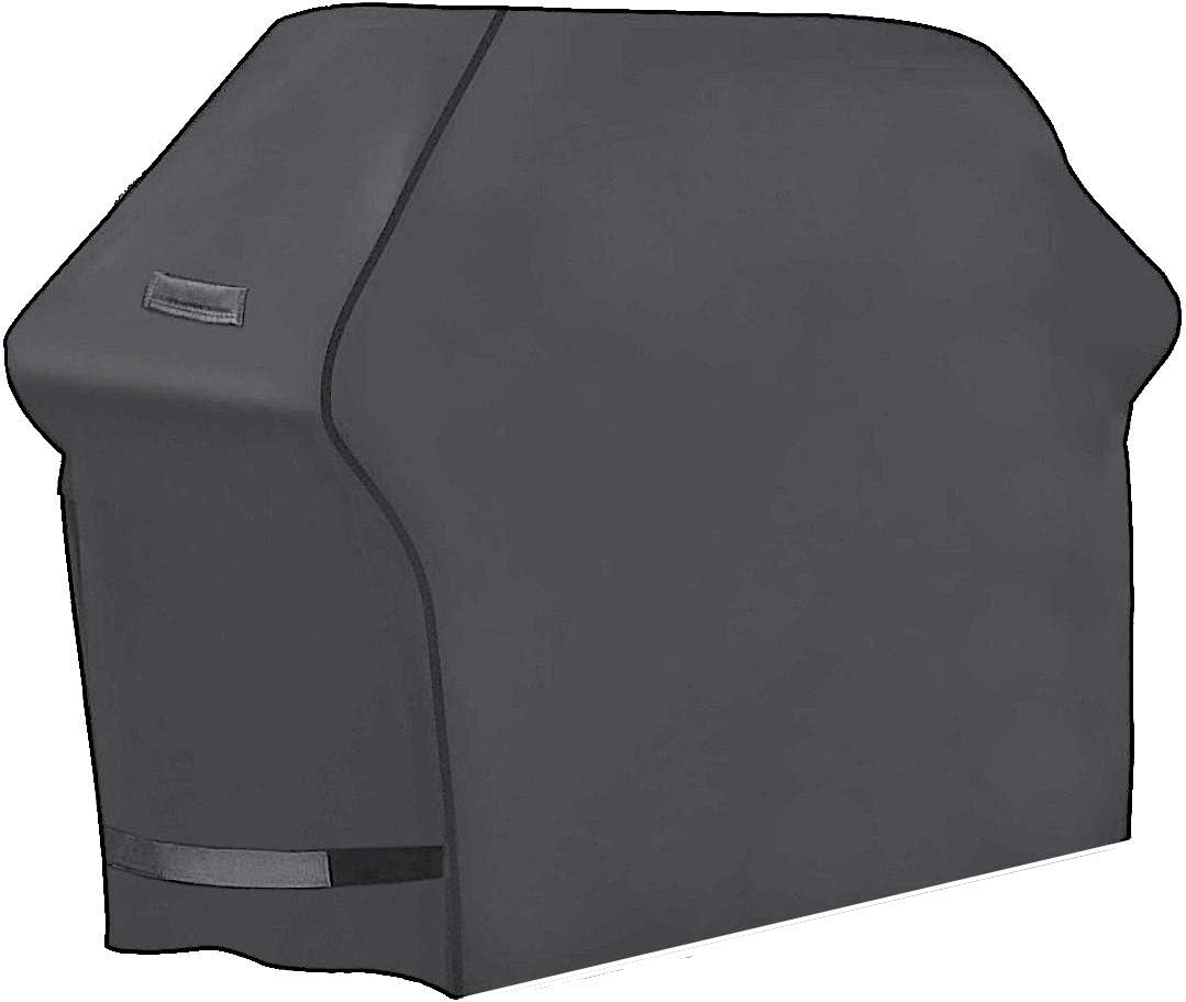 PEP STEP BBQ Cover Inch Grill Cover Waterproof Barbeque Cover Heavy Duty Barbecue Cover Grill Accessories Fabric Windproof BBQ Cover for Grill (52 Inch, Grey)