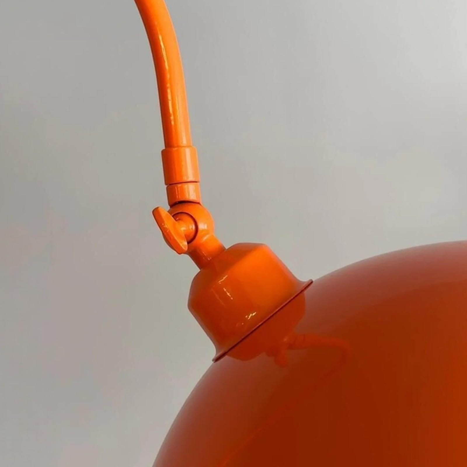 bamyum Gorkiede - de metal, moderna para dormitorio, salón, habitación infantil con casquillo E27, 30 cm de ancho, pantalla ajustable, Lámpara de pie, Naranja