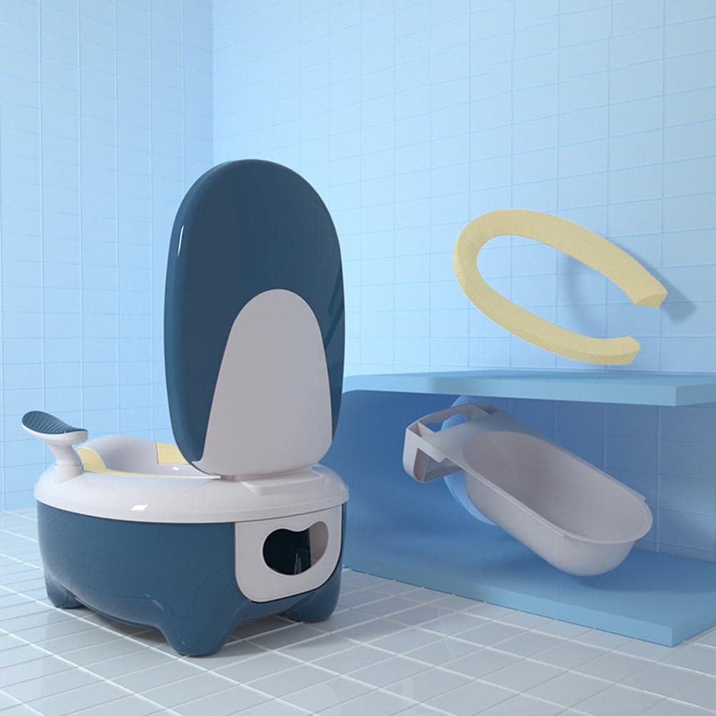 ciciglow PP Material Baby Toilet with Handrails and Backrest, Warm in Winter Cool in Summer, for Toddler Potty Training, PinkBlue