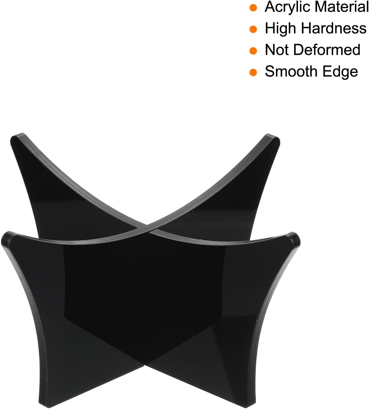 PATIKIL 4.7" Ball Display Stand, Multi-Function Acrylic Ball Stand Display Holder for Football Basketball Volleyball Soccer Ball Rugby, Black