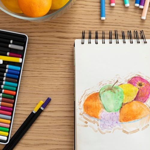 Essentials By Leisure Arts Dual Tip Markers 36pc, 18 Colors Water Based Markers, Bullet and Fine Tip, Blendable Art Markers, Journaling, Doodling, Adult Coloring, Drawing - Image 4