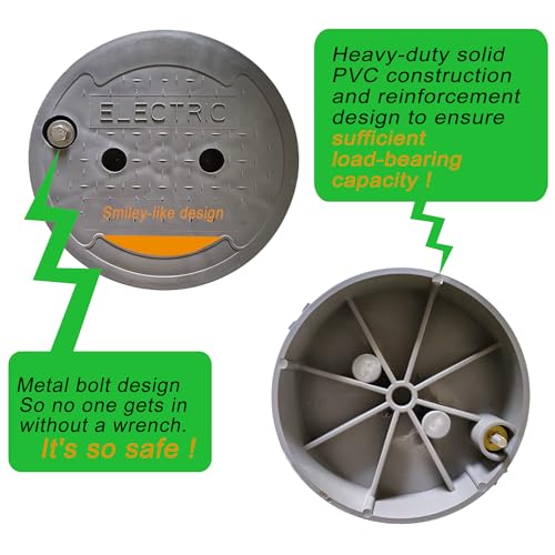 (Dia 10" * 4 Pack) Yariwiz 10 inch Underground Electrical Junction Box In Ground Inground Splice Pull Quazite Plastic Boxes by yariwiz - Image 5