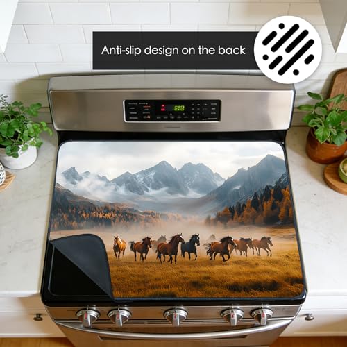 Image of Nuxovilar Horses Mountain Stove Cover Diatom Mud 20.47x28.34 In