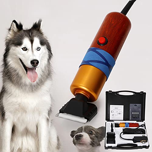 SNKOURIN Sheep Shears, 10ft Professional Electric Sheep Clipper with Plug and 2 Blades, Animal Grooming Clipper Kit for Dogs,Cat, Goat, Alpaca, Llamas, Rabbits, 200W