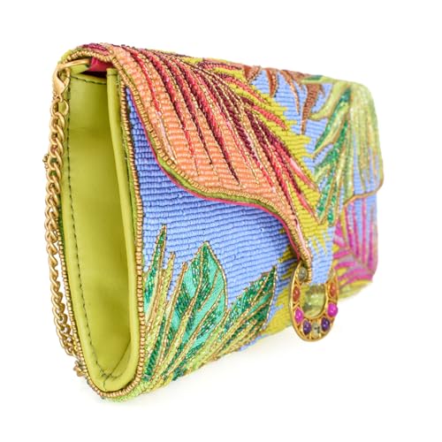 Mary Frances Tropics Beaded Crossbody Handbag with Leaf Embroidery Statement Evening Clutch Purse, Multicolor by Mary Frances - Image 2