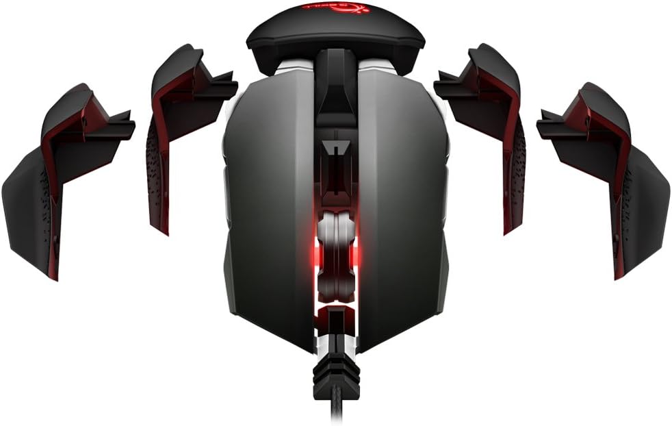 G.SKILL RIPJAWS MX780 Cutting Edge Ambidextrous RGB 8200 DPI Laser Gaming Mouse with Adjustable Grips, Height, and Weights