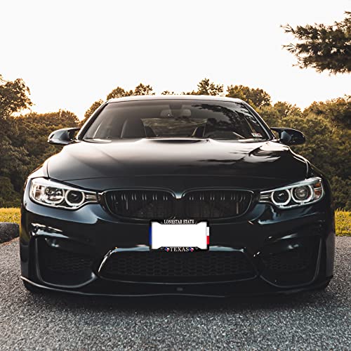 Texas Flag License Plate Frame American Lonestar State Metal License Plate Cover Front Plates Frames Car Tag Frame For Women Men Us Vehicles Standard(Set Of 2, 12.3" X 6.3") #TOP4