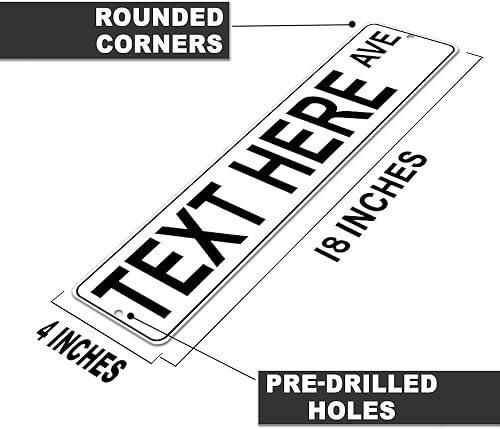 Miniatura 2 de Letrero de metal de aluminio blanco 007 personalizado con tu nombre (24 x 36 pulgadas, blanco, vertical)