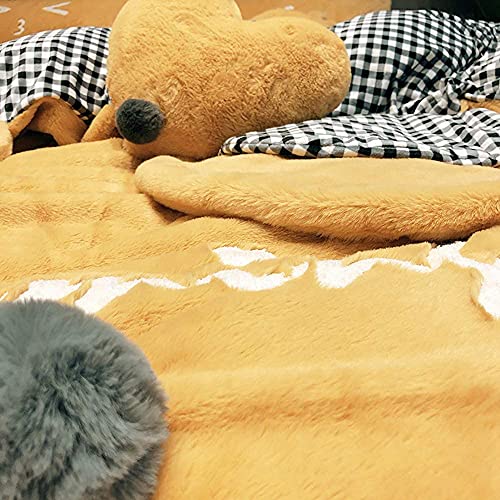 Conjunto de edredom de cama, conjunto de cama de 4 peças, conjunto de capa de edredom de inverno, fl