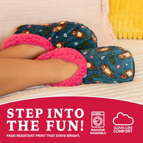 Image of Lazy One Fuzzy Slipper Socks for Women, Fleece House Slippers, Indoor Socks