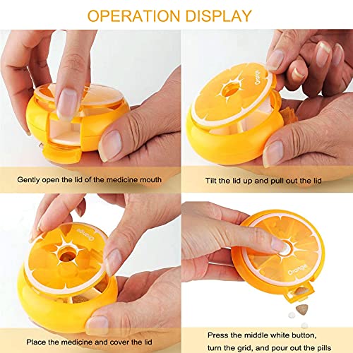 Ronde Wekelijkse Pillendoos Reis Pillendoosje 4 Stuks 7 Dagen Pillendoosje Ronde Pillendoos Dagelijkse Pillendoos Kleine Pillendoos Draagbare Pillendoos voor Het Bewaren van Medicijnen En Supplementen - Afbeelding 4