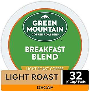 Green Mountain Coffee Roasters, Breakfast Blend Decaf Coffee, Keurig Single-Serve K-Cup Pods, Light