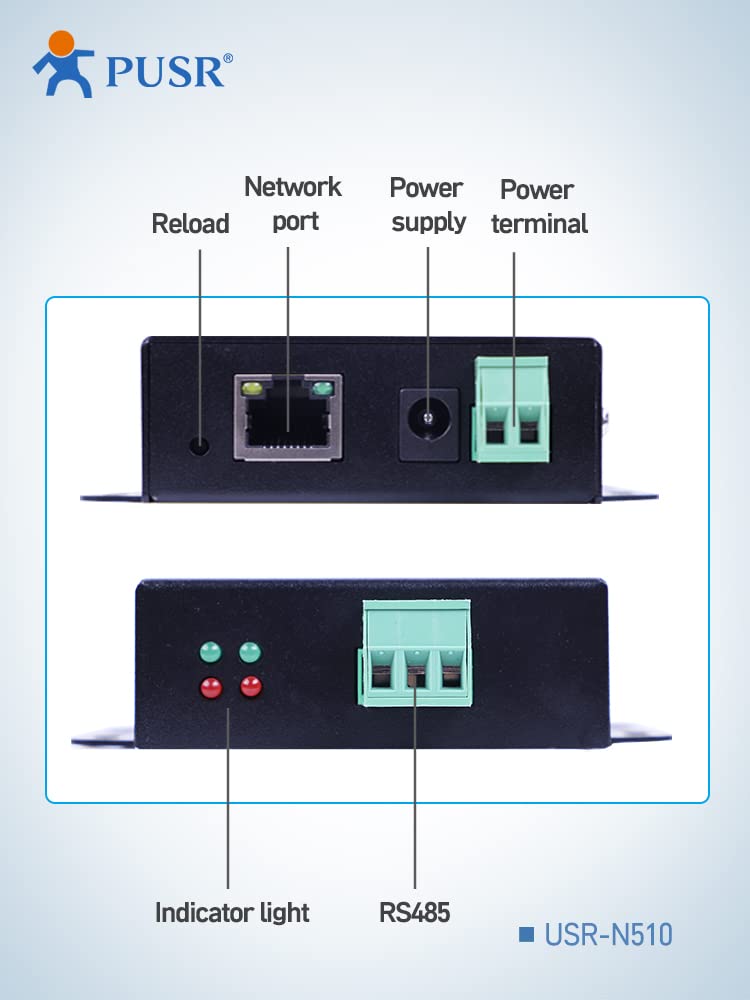 PUSR 4 ports rs485 to Ethernet converter MQTT modbus gateway communication server with serial port for networks USR-N540