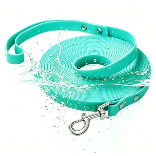 Long Training Leash for Dogs Waterproof Longline Lead Outdoor Leashs for Small Medium Large Dogs Outside Training Playing Camping(Mint Green 6 FT)