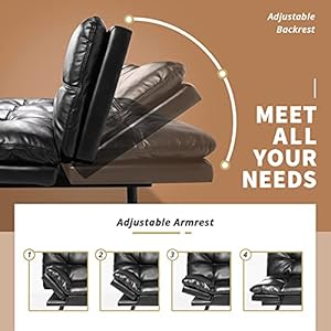 Futon Sofa Bed, Convertible Memory Foam Futon Couch Bed, Modern Folding Sleeper Sofa with Quick Adjustable Armrest and Backrest for Studio Apartment, Dorm, Living Room, Guest Room, Home Office, Black Futon Sofa Bed Convertible Memory Foam Futon Couch Bed Modern Folding Sleeper Sofa with Quick Adjustable Armrest and Backrest for Studio Apartment Dorm Living Room Guest Room Home Office Black