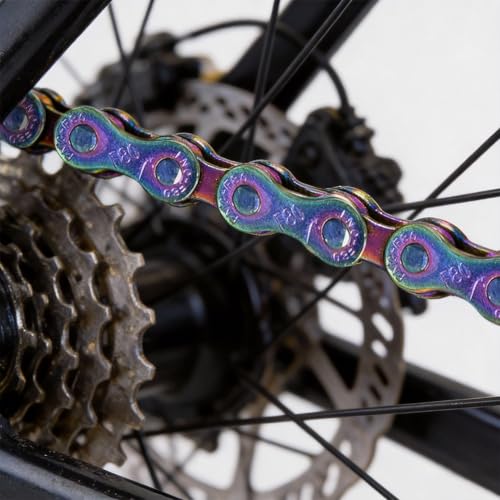 Cadena de Bicicleta Rainbow 8 Velocidades 116 Eslabones 1/2x3/32 para MTB y Ruta miniatura 7
