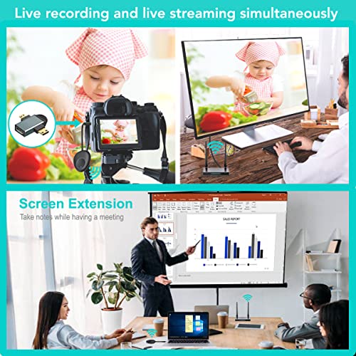 Wireless Hdmi Transmitter And Receiver|4K@60Hz|165Ft/50M|Hdmi Dongle Wireless Adapter Extender|2.4/5Ghz For Dslr Netflix Hulu Streaming Video/Audio From Laptop Pc Smartphone For Conferences,Office #TOP5