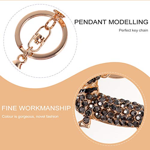Chaveiro de cachorro Valicclud Bling Dog Dachshund Chaveiro Chaveiro de Aniversário de Natal Present