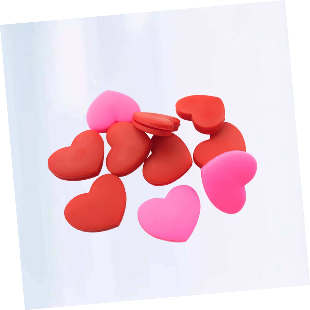 Outanaya 10Pcs Heart Shaped Tennis Racquet Dampeners Vibration Absorbers for Racket Strings Enhance Control and Comfort for Players