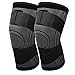 MoKo Knee Compression Sleeve [2 Pack], Adjustable Knee Brace Stabilizers Support with Straps for Arthritis Meniscus Tear, Joint Pain Relief, Injury Recovery, for Weightlifting, Basketball, Volleyball