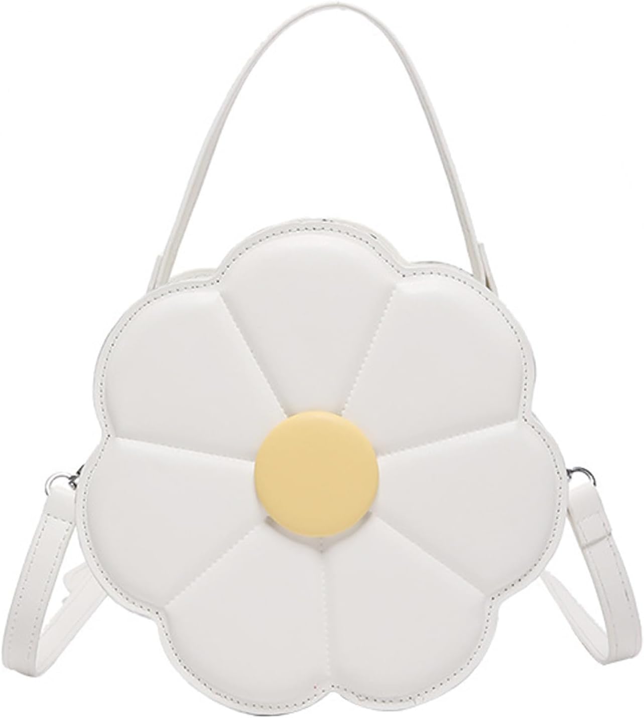 Trendy Flower Shaped PU Leather Crossbody Bag with Adjustable Strap Shoulder Purse Satchel for Women and Girls - Image 6