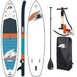 F2 Comet 10'5" Blue Aufblasbares Stand Up Paddle Board für Einsteiger