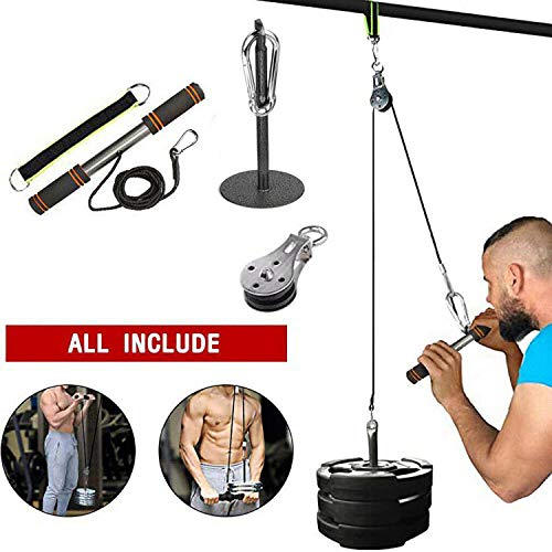 KIKILIVEForearm Wrist Roller Trainer, Arm Strength Blaster Exerciser, Pulley Cable Machine, Body Training Muscle Strength Fitness Equipment