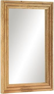 Comprar vidaXL Espejo de baño Madera Maciza Mango Rugosa y Vidrio 50x70 cm, Espejo, Espejo de tocador, Espejo de baño, Espejo de Pared, Espejo de Pared