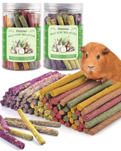 Bissap 72 PCS Rabbit Chew Sticks, Natural Timothy Hay Pumpkin