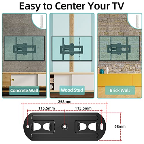 HCMOUNTING Outdoor Full Motion Weatherproof TV Wall Mount for 26-65 inch Flat/Curved TVs up to 88 lbs, Heavy Duty Swivel TV Mount with Single Stud Design,Smooth Extension,Max VESA 400x400mm,HC3402 by HCMOUNTING - Image 6