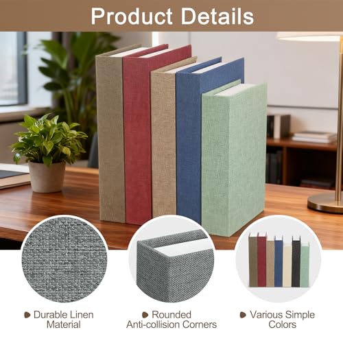 Libro de decoración de imitación de lino para estilizar mesas de centro 4