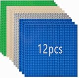 12 Platten Grundplatten für Bauklötze, 100% kompatibel mit Meisten Marken