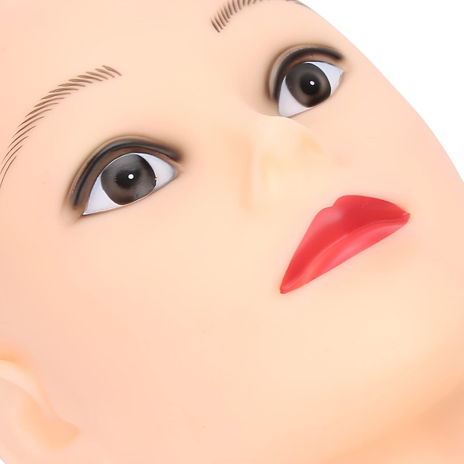 Bald Female Mannequin Head, Professional Training Wig Making Display, Eyeglasses, Hairs