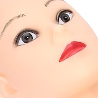 Vista 8 de Cabeza de maniquí calva, cabeza de maniquí calva para pelucas, Cabeza de cosmetología Maquillaje Cabeza de muñeca Sombreros Gafas Visualización