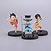 BESTZY 3Stück One Piece Tortendeko Mini Figurines Set Kuchen Topper Geburtstags Party liefert Cupcake Figuren Party Kuchen Dekoration Cake Topper Lieferungen