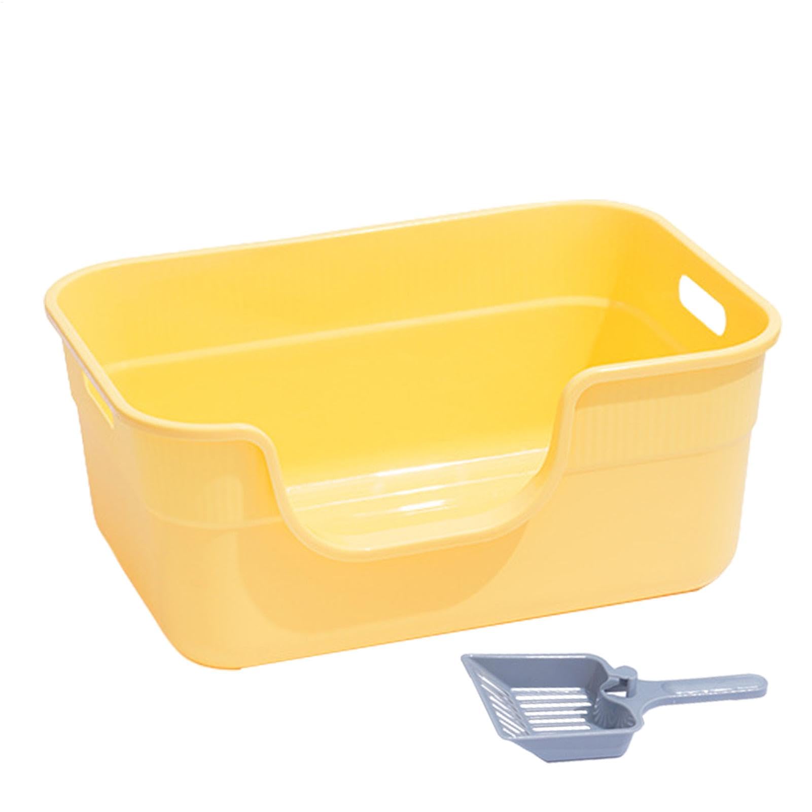 Cat Sand Box - Vassoio per lettiera per gatti | Vassoio per setacciatura della scatola del gatto, box gatto aperto, bacino di animali domestici portatili, cassette a lettiera aperta con pala, vassoio