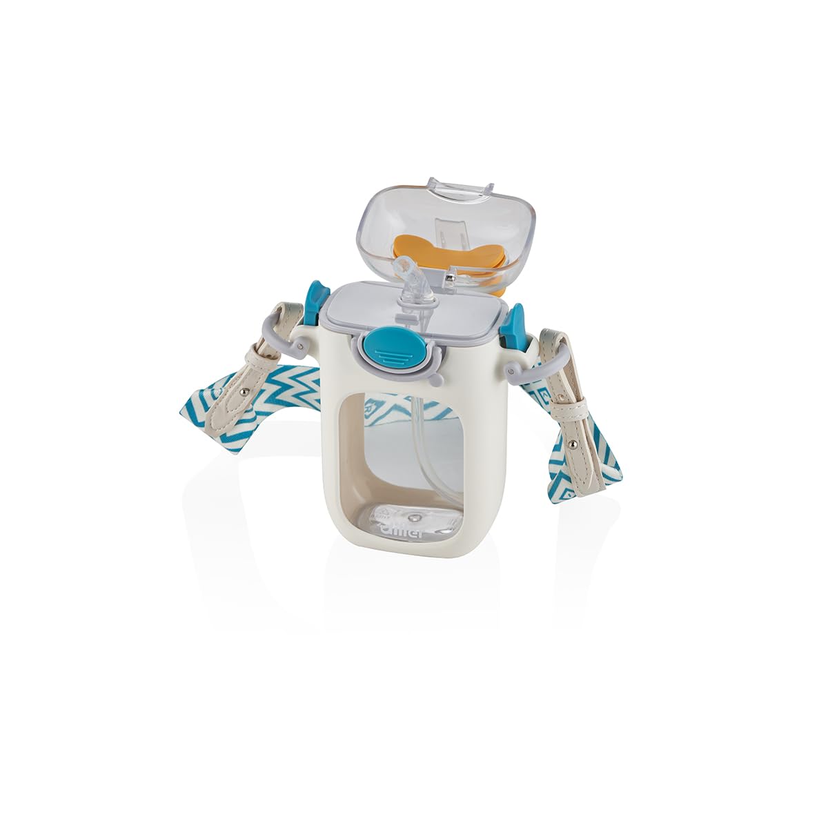 DILLER Tritan Pipetli Su Matarası Beyaz 400ml Spor Şişesi