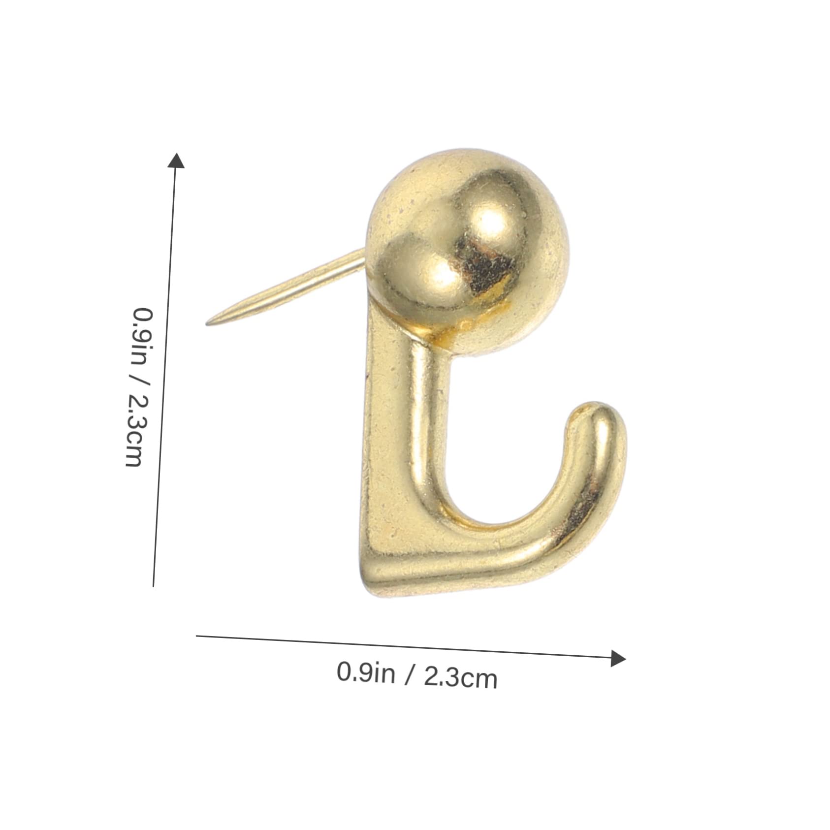 HOMSFOU 50 Pezzi Ganci in Lega di Zinco Color Oro Facili da Inserire e Resistenti per Appendere Immagini a Parete in Ufficio a Scuola