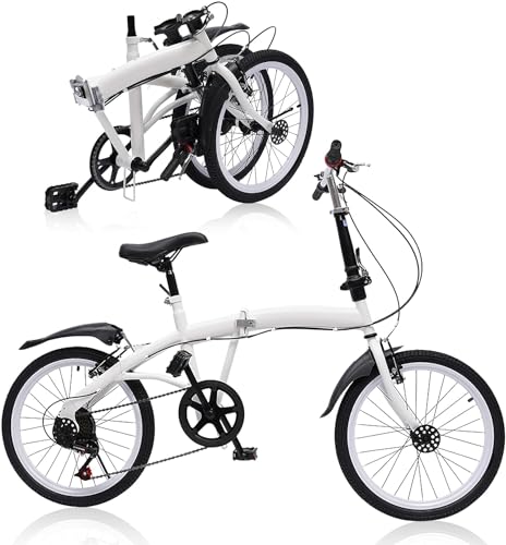 Lightakai 20 Zoll Klappfahrrad, klappfahrrad Erwachsene mit 7 Gangschaltung Faltbares Fahrrad Für Damen und Herren Für Stadt und Camping