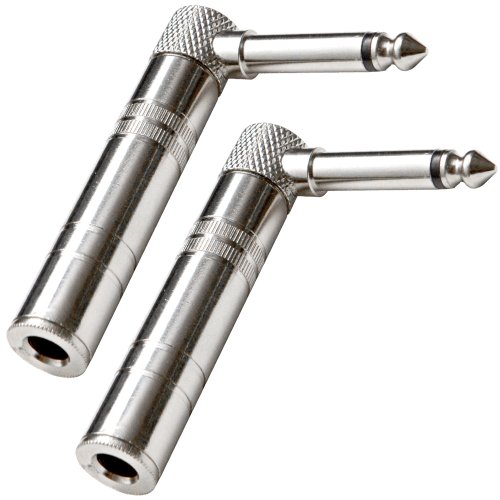 Seismic Audio - SAPT61 - (2 Pack) Right Angle Guitar Cable Adapters 1/4