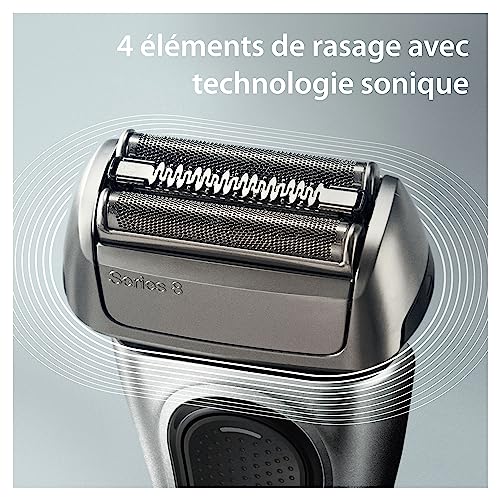 Rasoir électrique Braun Series 8 8567cc ProTrimmer 4 éléments soniques Tête lavable - vue 4