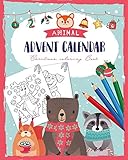 massimo dutti cannes  Animal Advent Calendar Christmas Coloring Book: A Christmas book for Children - Animal Coloring books for Adults and Kids with 24 Cute Animals Coloring Pages - Coloring Advent Calendar for Kids