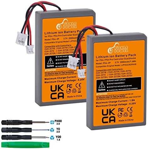 Pickle Power PS4 PS4Pro Battery Replacement for Sony Playstation 4 Dualshock 4 V1 V2 Controller CUH-ZCT2 CUH-ZCT2E CUH-ZCT1E CUH-ZCT1U